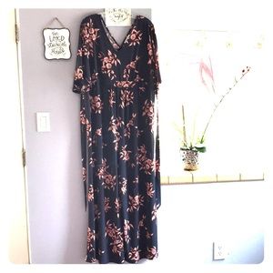 Maternity Floral Jumpsuit